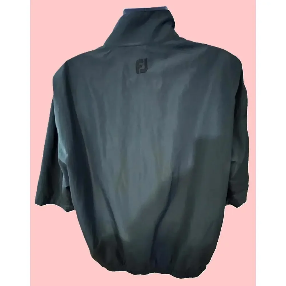 Footjoy Dryjoys Short Sleeve Southpointe Golf Club Jacket Size L 1/4 Snap